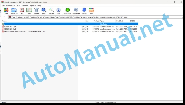 Claas Dominator 86 (087) Combines Technical System EN 1 Claas Dominator 86 (087) Combines Technical System EN