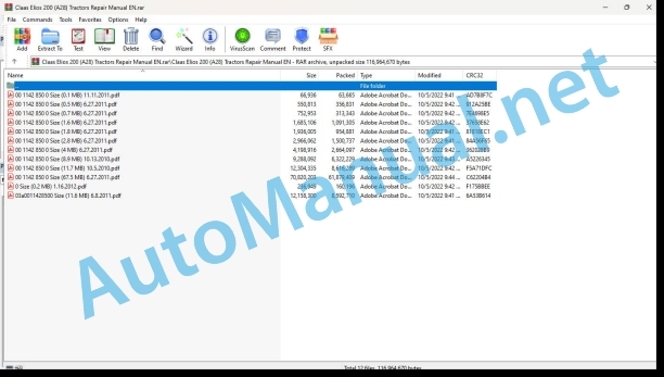 Claas Elios 200 (A28) Tractors Repair Manual EN 1 Claas Elios 200 (A28) Tractors Repair Manual EN