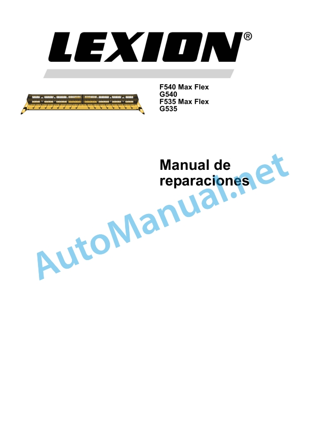 Claas F540-535 Maxflex G540-535 Cat (441) Combines Repair Manual ES 2 Claas F540-535 Maxflex G540-535 Cat (441) Combines Repair Manual ES - Image 2