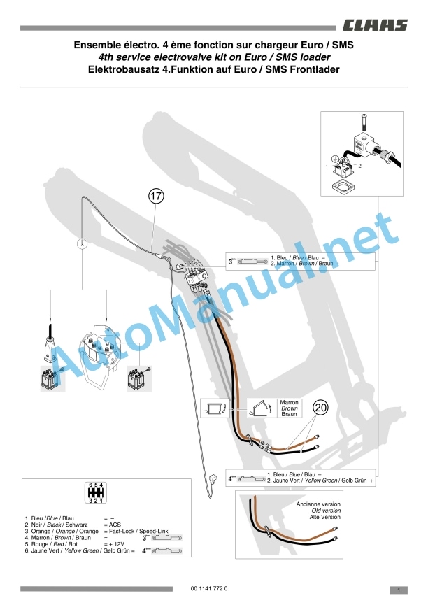 Claas Frontloader 250-40 (B91) Tractors Assembly Instruction EN 11 Claas Frontloader 250-40 (B91) Tractors Assembly Instruction EN - Image 11