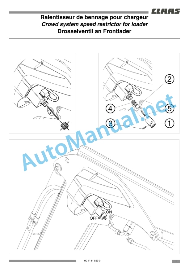 Claas Frontloader 250-40 (B91) Tractors Assembly Instruction EN 13 Claas Frontloader 250-40 (B91) Tractors Assembly Instruction EN - Image 13
