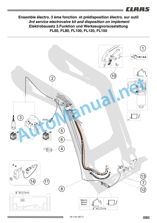 Claas Frontloader 250-40 (B91) Tractors Assembly Instruction EN 15 Claas Frontloader 250-40 (B91) Tractors Assembly Instruction EN - Image 15