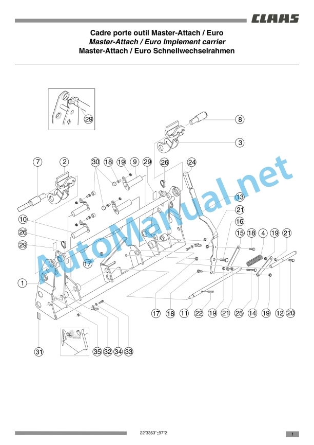 Claas Frontloader 250-40 (B91) Tractors Assembly Instruction EN 19 Claas Frontloader 250-40 (B91) Tractors Assembly Instruction EN - Image 19