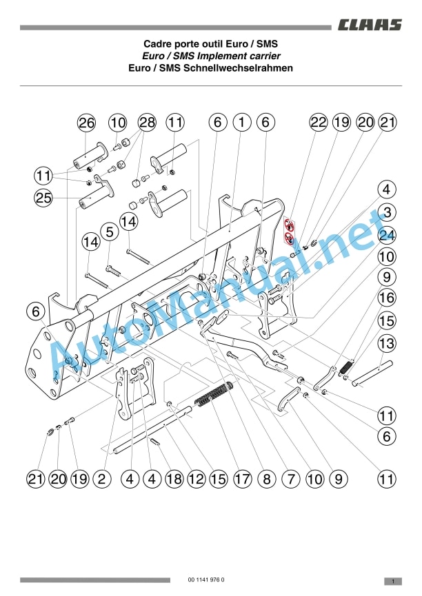 Claas Frontloader 250-40 (B91) Tractors Assembly Instruction EN 20 Claas Frontloader 250-40 (B91) Tractors Assembly Instruction EN - Image 20