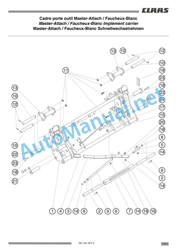 Claas Frontloader 250-40 (B91) Tractors Assembly Instruction EN 21 Claas Frontloader 250-40 (B91) Tractors Assembly Instruction EN - Image 21