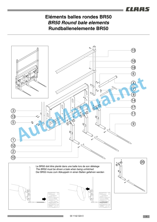 Claas Frontloader 250-40 (B91) Tractors Assembly Instruction EN 25 Claas Frontloader 250-40 (B91) Tractors Assembly Instruction EN - Image 25