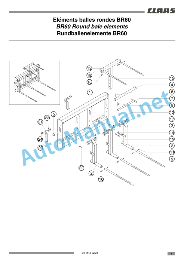 Claas Frontloader 250-40 (B91) Tractors Assembly Instruction EN 26 Claas Frontloader 250-40 (B91) Tractors Assembly Instruction EN - Image 26
