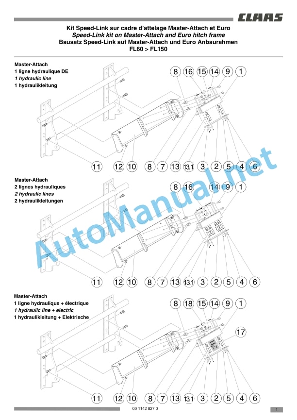 Claas Frontloader 250-40 (B91) Tractors Assembly Instruction EN 37 Claas Frontloader 250-40 (B91) Tractors Assembly Instruction EN - Image 37