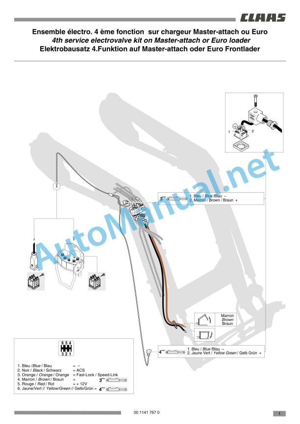 Claas Frontloader 250-40 (B91) Tractors Assembly Instruction EN 9 Claas Frontloader 250-40 (B91) Tractors Assembly Instruction EN - Image 9
