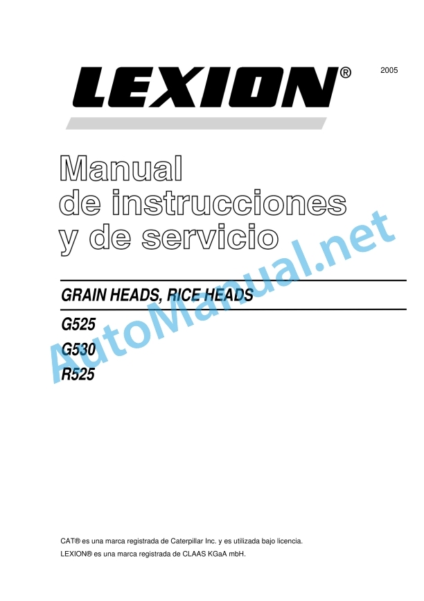 Claas G530 G525 R525 Cat (717) Combines Operator Manual ES 2 Claas G530 G525 R525 Cat (717) Combines Operator Manual ES - Image 2