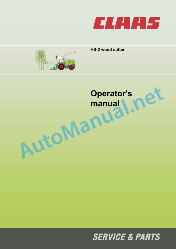 Claas Hs-2 (I22) Forage Harvesters Operator Manual EN 2 Claas Hs-2 (I22) Forage Harvesters Operator Manual EN - Image 2