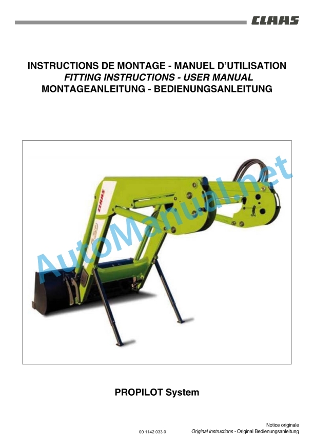 Claas Implements (B97) Tractors Operator Manual EN 5 Claas Implements (B97) Tractors Operator Manual EN - Image 5