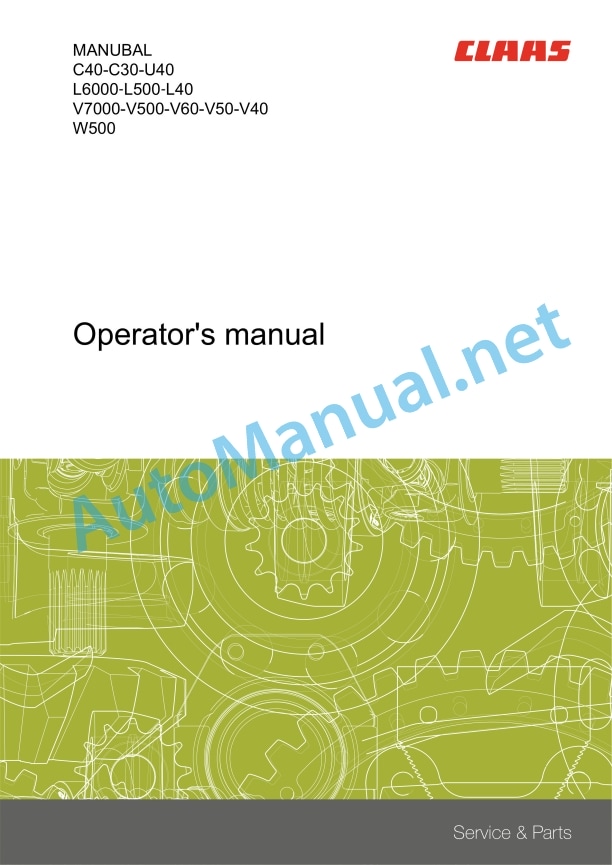 Claas Implements (B97) Tractors Operator Manual EN 6 Claas Implements (B97) Tractors Operator Manual EN - Image 6