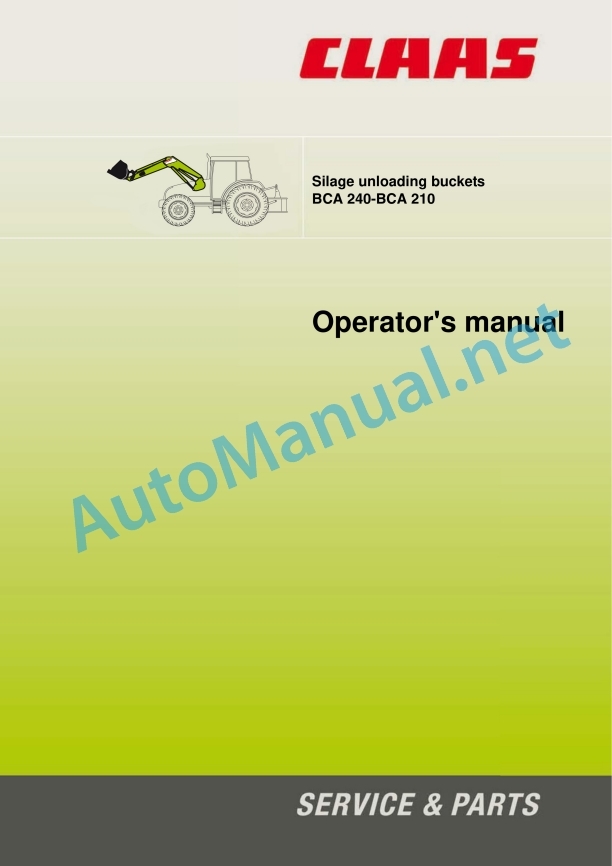 Claas Implements (B97) Tractors Operator Manual EN 8 Claas Implements (B97) Tractors Operator Manual EN - Image 8