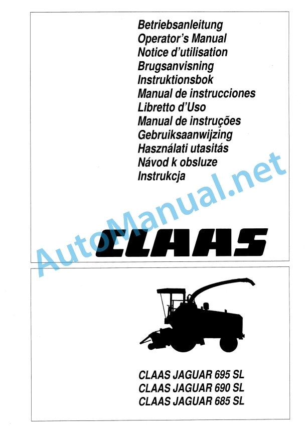 Claas Jaguar 675 (184) Forage Harvesters Operator Manual ES 2 Claas Jaguar 675 (184) Forage Harvesters Operator Manual ES - Image 2