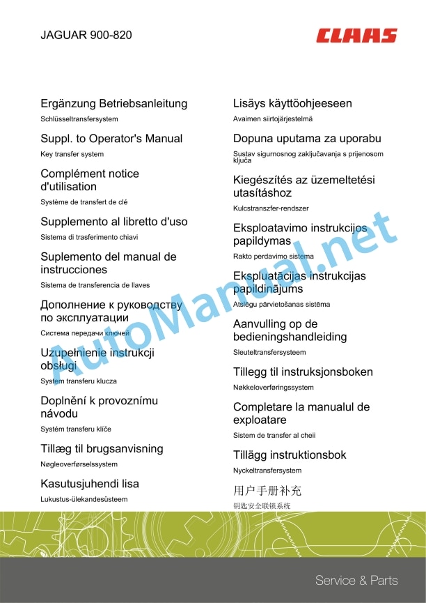 Claas Jaguar 820 (487) Forage Harvesters Operator Manual EN 4 Claas Jaguar 820 (487) Forage Harvesters Operator Manual EN - Image 4