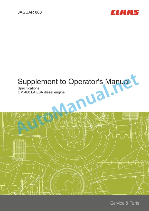 Claas Jaguar 880-830 (500) Forage Harvesters Operator Manual EN 6 Claas Jaguar 880-830 (500) Forage Harvesters Operator Manual EN - Image 6