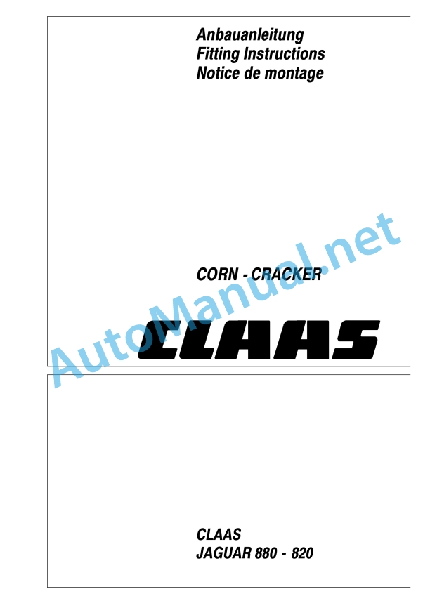 Claas Jaguar 880 860 840 820 (491) Forage Harvesters Assembly Instruction EN 4 Claas Jaguar 880 860 840 820 (491) Forage Harvesters Assembly Instruction EN - Image 4