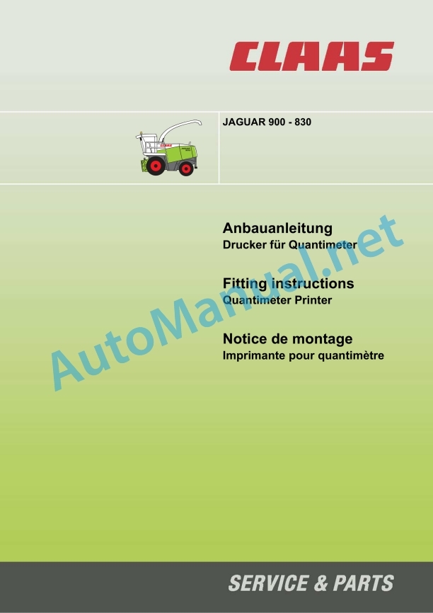 Claas Jaguar 900-830 (492) Forage Harvesters Assembly Instruction EN 15 Claas Jaguar 900-830 (492) Forage Harvesters Assembly Instruction EN - Image 15