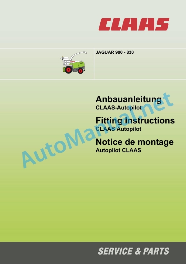 Claas Jaguar 900-830 (492) Forage Harvesters Assembly Instruction EN 17 Claas Jaguar 900-830 (492) Forage Harvesters Assembly Instruction EN - Image 17