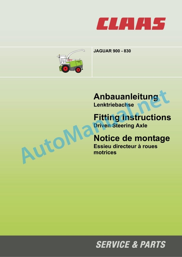 Claas Jaguar 900-830 (492) Forage Harvesters Assembly Instruction EN 19 Claas Jaguar 900-830 (492) Forage Harvesters Assembly Instruction EN - Image 19