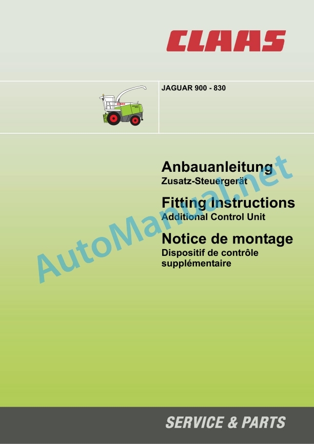 Claas Jaguar 900-830 (492) Forage Harvesters Assembly Instruction EN 21 Claas Jaguar 900-830 (492) Forage Harvesters Assembly Instruction EN - Image 21