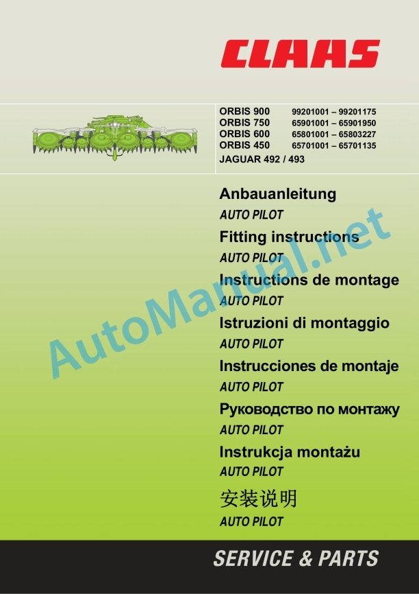 Claas Jaguar 900-830 (492) Forage Harvesters Assembly Instruction EN 26 Claas Jaguar 900-830 (492) Forage Harvesters Assembly Instruction EN - Image 26