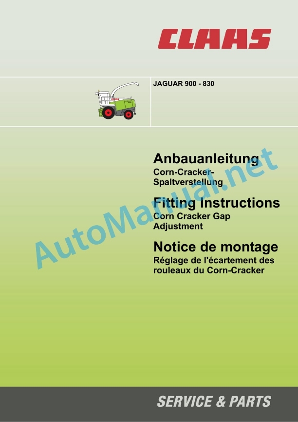 Claas Jaguar 900-830 (492) Forage Harvesters Assembly Instruction EN 27 Claas Jaguar 900-830 (492) Forage Harvesters Assembly Instruction EN - Image 27