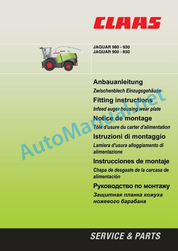 Claas Jaguar 900-830 (492) Forage Harvesters Assembly Instruction EN 43 Claas Jaguar 900-830 (492) Forage Harvesters Assembly Instruction EN - Image 43