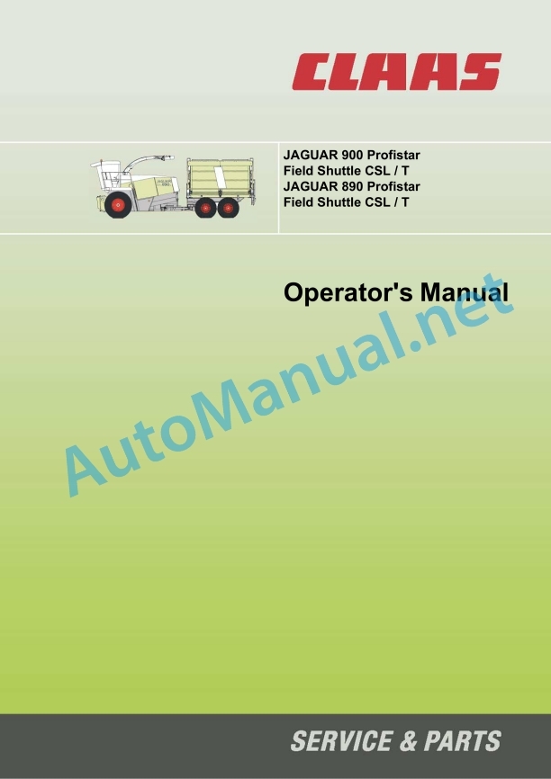 Claas Jaguar 900-830 (492) Forage Harvesters Operator Manual EN 5 Claas Jaguar 900-830 (492) Forage Harvesters Operator Manual EN - Image 5
