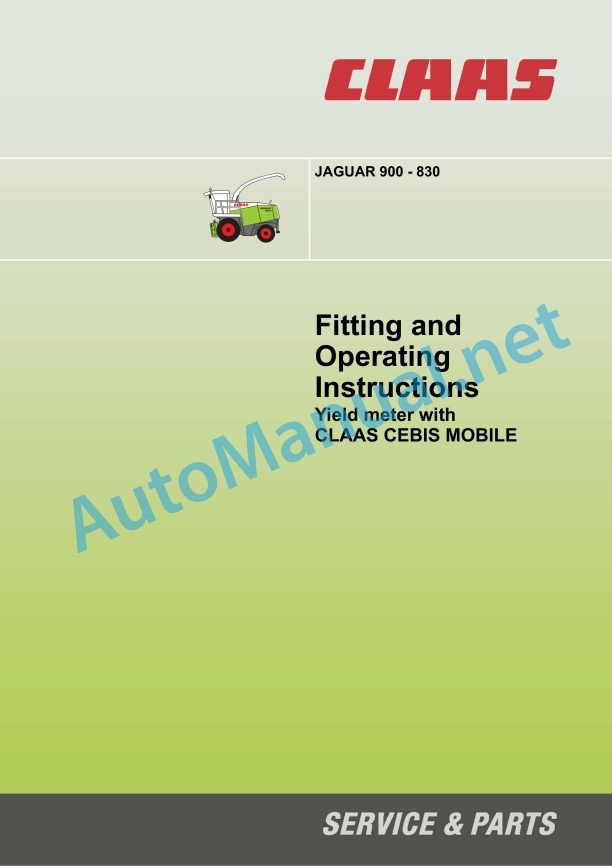 Claas Jaguar 900-830 (492) Forage Harvesters Operator Manual EN 8 Claas Jaguar 900-830 (492) Forage Harvesters Operator Manual EN - Image 8