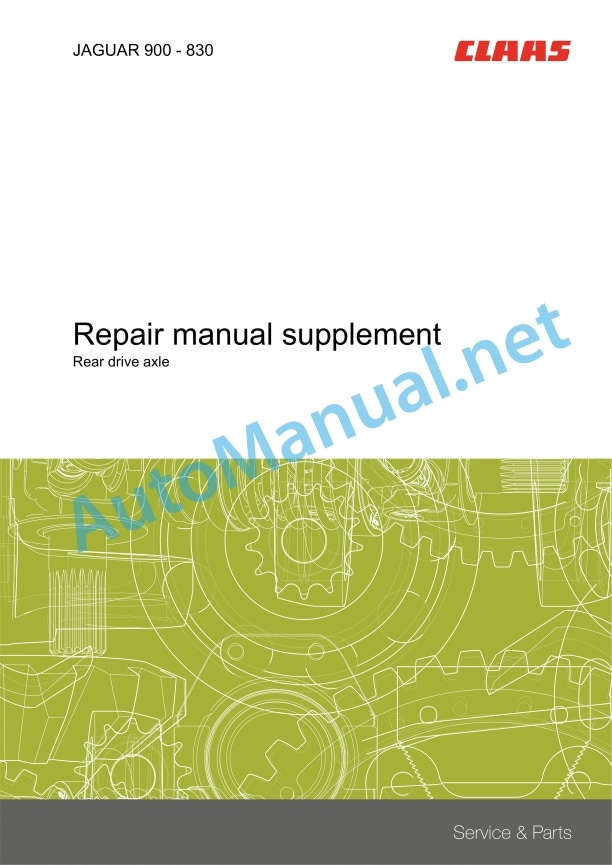 Claas Jaguar 900-830 (492) Forage Harvesters Repair Manual EN 5 Claas Jaguar 900-830 (492) Forage Harvesters Repair Manual EN - Image 5