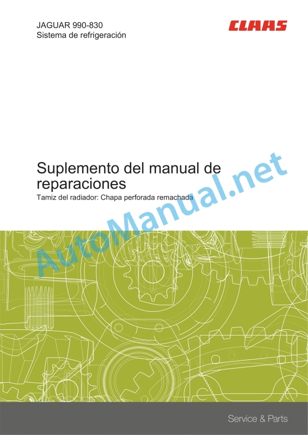 Claas Jaguar 900-830 (492) Forage Harvesters Repair Manual ES 7 Claas Jaguar 900-830 (492) Forage Harvesters Repair Manual ES - Image 7