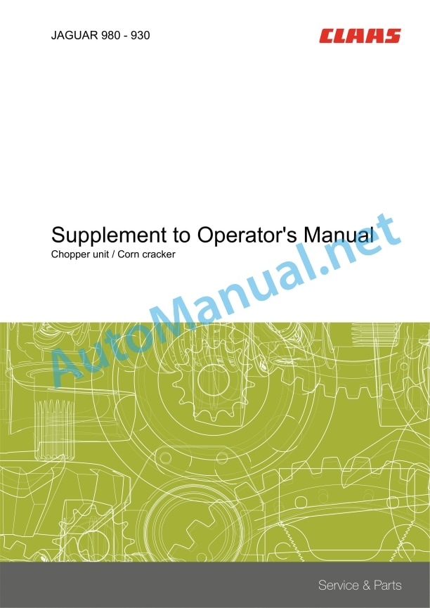 Claas Jaguar 980-930 (494) Forage Harvesters Operator Manual EN 4 Claas Jaguar 980-930 (494) Forage Harvesters Operator Manual EN - Image 4