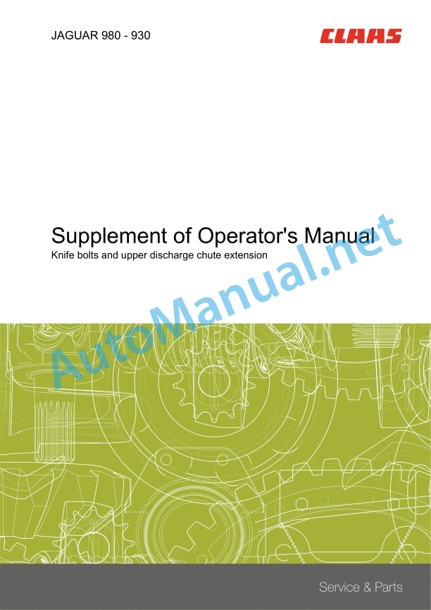 Claas Jaguar 980-930 (494) Forage Harvesters Operator Manual EN 5 Claas Jaguar 980-930 (494) Forage Harvesters Operator Manual EN - Image 5