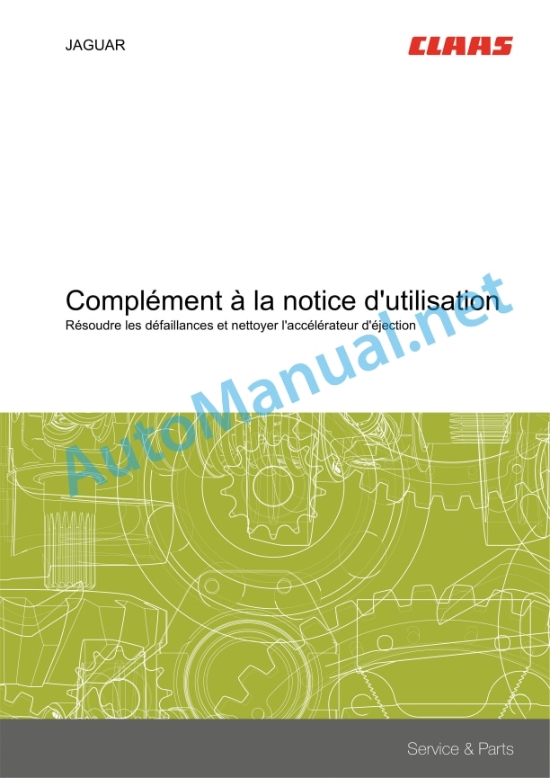 Claas Jaguar 980-930 (494) Forage Harvesters Operator Manual FR 2 Claas Jaguar 980-930 (494) Forage Harvesters Operator Manual FR - Image 2