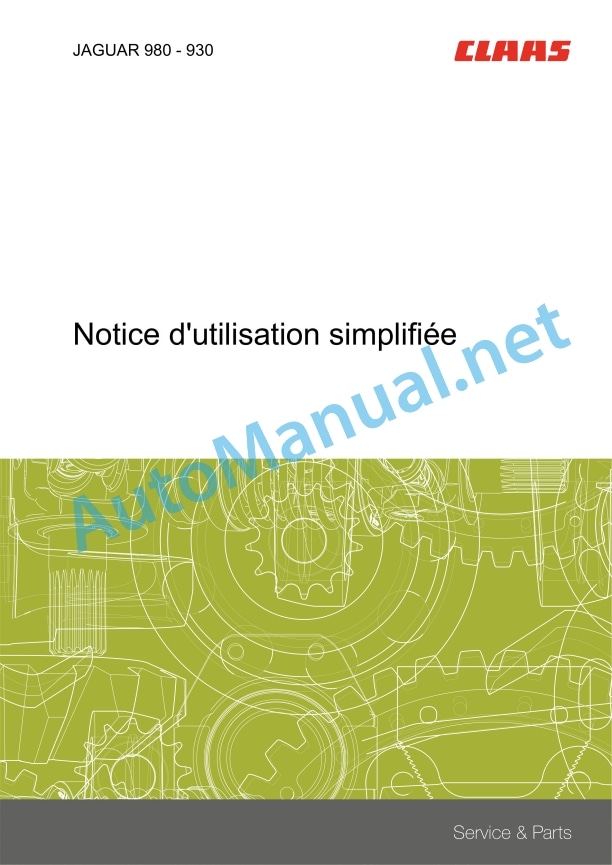 Claas Jaguar 980-930 (494) Forage Harvesters Operator Manual FR 6 Claas Jaguar 980-930 (494) Forage Harvesters Operator Manual FR - Image 6