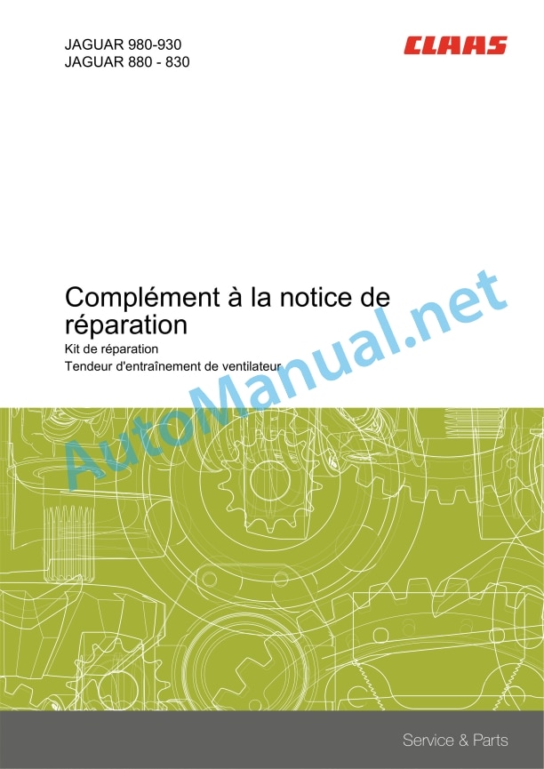 Claas Jaguar 980-930 (497) Forage Harvesters Repair Manual FR 10 Claas Jaguar 980-930 (497) Forage Harvesters Repair Manual FR - Image 10