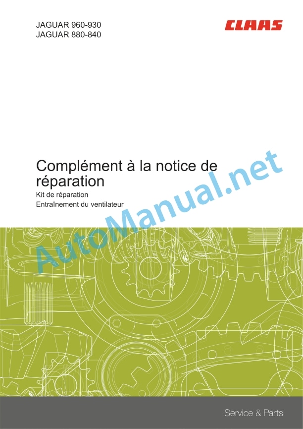 Claas Jaguar 980-930 (497) Forage Harvesters Repair Manual FR 9 Claas Jaguar 980-930 (497) Forage Harvesters Repair Manual FR - Image 9