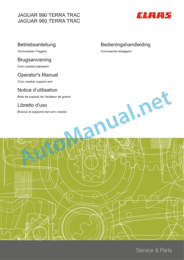 Claas Jaguar 990 960 Terra Trac (499) Forage Harvesters Operator Manual EN 6 Claas Jaguar 990 960 Terra Trac (499) Forage Harvesters Operator Manual EN - Image 6