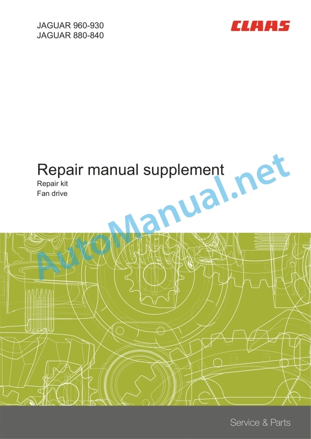 Claas Jaguar 990 960 Terra Trac (499) Forage Harvesters Repair Manual EN 5 Claas Jaguar 990 960 Terra Trac (499) Forage Harvesters Repair Manual EN - Image 5