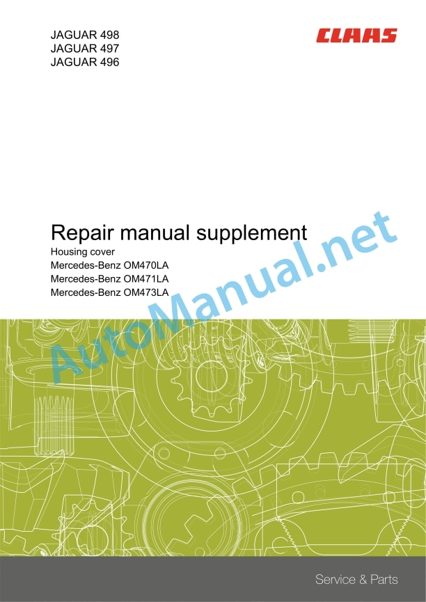 Claas Jaguar 990 960 Terra Trac (499) Forage Harvesters Repair Manual EN 6 Claas Jaguar 990 960 Terra Trac (499) Forage Harvesters Repair Manual EN - Image 6