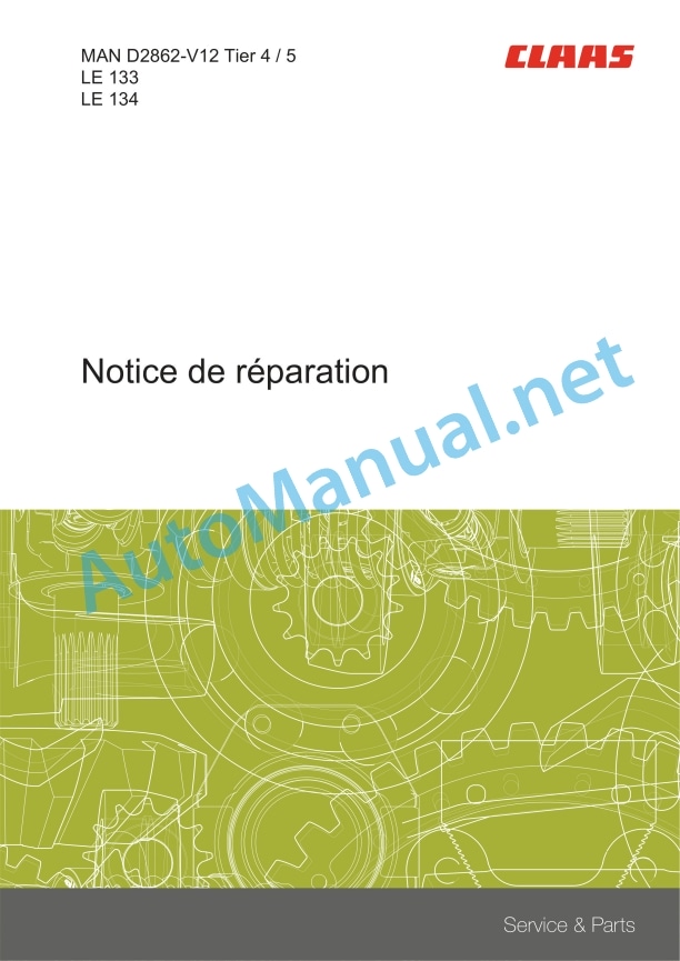 Claas Jaguar 990 960 Terra Trac (499) Forage Harvesters Repair Manual FR 3 Claas Jaguar 990 960 Terra Trac (499) Forage Harvesters Repair Manual FR - Image 3