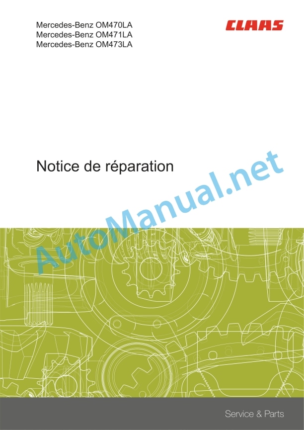 Claas Jaguar 990 960 Terra Trac (499) Forage Harvesters Repair Manual FR 4 Claas Jaguar 990 960 Terra Trac (499) Forage Harvesters Repair Manual FR - Image 4