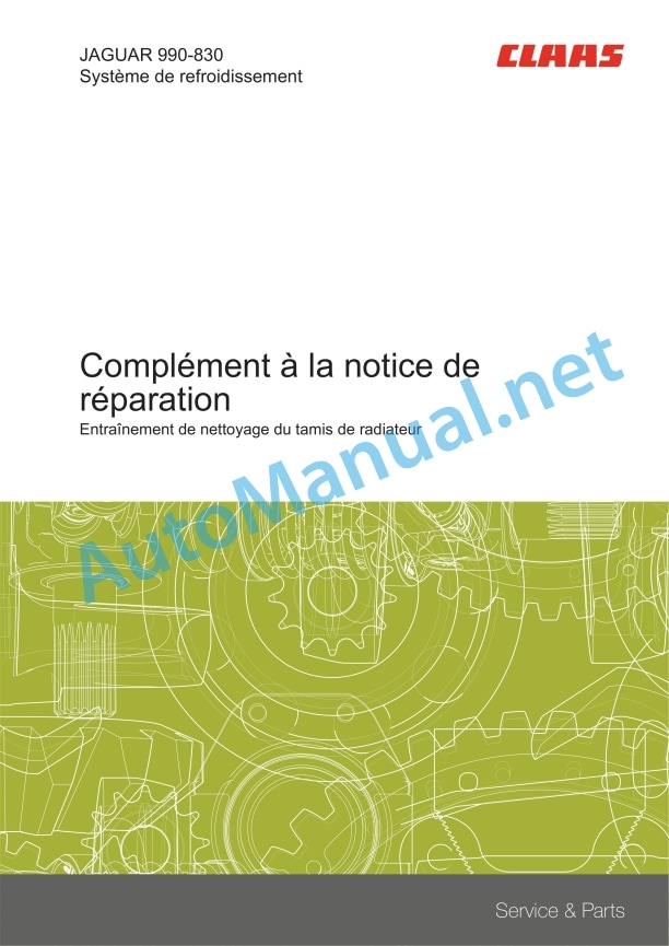 Claas Jaguar 990 960 Terra Trac (499) Forage Harvesters Repair Manual FR 8 Claas Jaguar 990 960 Terra Trac (499) Forage Harvesters Repair Manual FR - Image 8