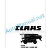 claas lexion 410 405 452 combines operator manual fr 2