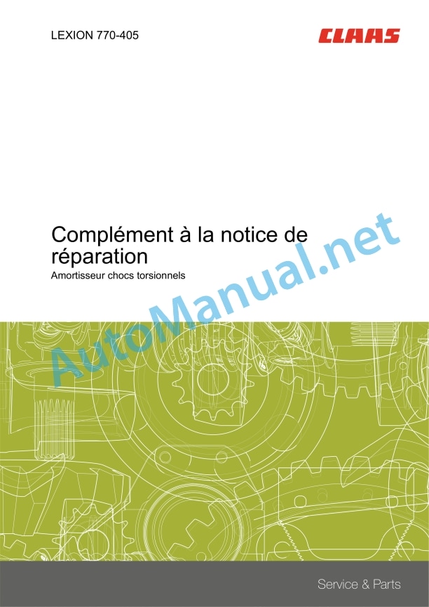 Claas Lexion 430 420 415 (453) Combines Repair Manual FR 2 Claas Lexion 430 420 415 (453) Combines Repair Manual FR - Image 2