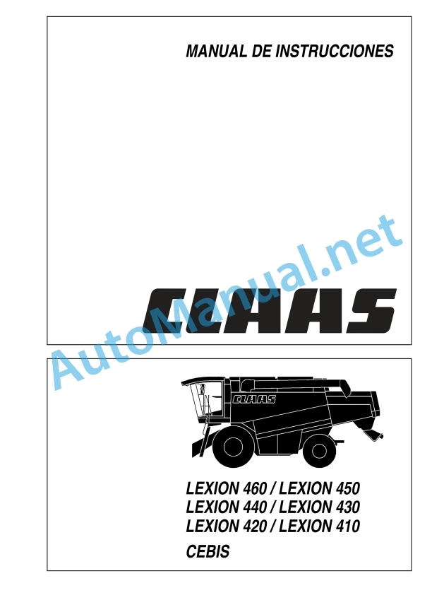 Claas Lexion 460-440 (544) Combines Operator Manual ES 2 Claas Lexion 460-440 (544) Combines Operator Manual ES - Image 2