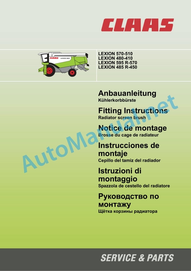 Claas Lexion 480 (466) Combines Assembly Instruction EN 18 Claas Lexion 480 (466) Combines Assembly Instruction EN - Image 18