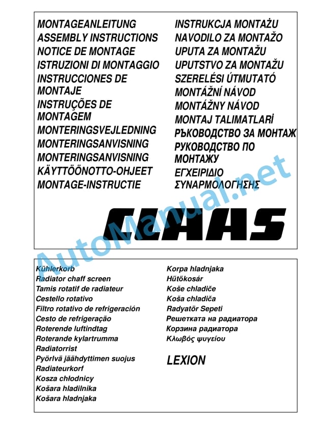 Claas Lexion 480 (466) Combines Assembly Instruction EN 19 Claas Lexion 480 (466) Combines Assembly Instruction EN - Image 19